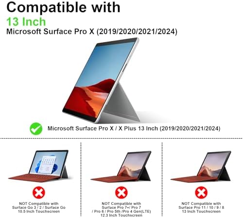 Leather Case for Microsoft Surface Pro X + 13" 2019/2020/2021/2024 - Image 2