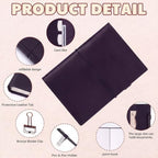 Eaasty Leather A5 Travelers Journal Notebook Cover, Dark Purple - Image 3