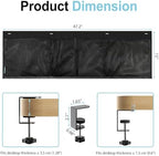 No Drill Under Desk Cable Management Privacy Panel,47.2" Felt Modesty Panel - Image 7