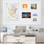 Extra Large Bulletin Board 96" x 48", Felt Pin Board, Warm White - Image 6