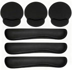 6 Pcs Mouse Pad and Keyboard Wrist Rest - Ergonomic Wrist Pad for Computer Keyboard and Mouse Pad, Memory Foam Wrist Support for Comfy Typing (Classic Black) by Tobeelec