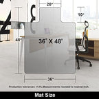 AiBOB Office Chair Mat for Hardwood Floor, 36" x 48" Clear Floor Protector - Image 6