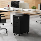 3 Drawer Slim Narrow Mobile File Cabinet with Lock and 4 Keys - Image 2