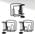 Hicarer 3 Pcs Large Desk Cup Holder, Clip on Table Cup Holder, Anti-Spill Drink for Lawn Chair, Horizontal or Vertical Mount, Black by Hicarer