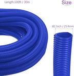 DMiotech 100ft Wire Loom Split Tubing 1 Inch(25.4mm) ID Blue - Image 3