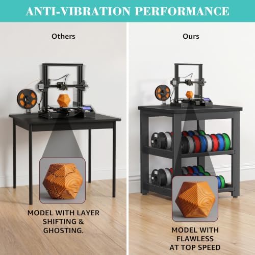 Heavy Duty 3D Printer Stand with Filament Storage 23.6"×23.6" - Image 4