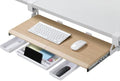 ETHU Under Desk Keyboard Tray with Metal Slide Rail, 26.8x11.8", Oak by ETHU