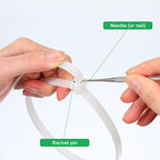 Nuanchu 100 Pcs 36 Inch White Zip Ties Heavy Duty Cable Ties (Pack of 2) - Image 4
