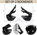 Black Legs Sculpture Bookends for Shelves, Modern Book Ends Decorative - Image 3