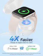 25W Mag-Safe Charger 3 in 1 Charging Station for iPhone Apple Watch AirPods - Image 3