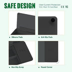 SELEAD Desktop Glass Whiteboard with Wireless Charger and Storage, Black - Image 6