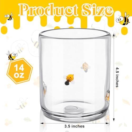 SiliFine 2 PCS Bee Icon Juice Glasses - Image 2
