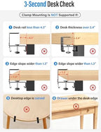 [Upgraded] Large Under Desk Cable Management Tray, Cinati Cable Management Under Desk No Drill, 42" Fabric Cord Hider for Wire Organizer, Cord Organizer for Office, Home - Supports Up to 30lbs Black - Image 6