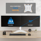 Mount-It! Dual Monitor Desk Stand Mount for 2 Screens VESA 75x75 & 100x100 - Image 3