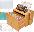 Wooden Recipe Box 4x6 with 50 Recipe Cards & 6 Dividers by Unknown