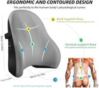 LIQUN Memory Foam Seat Waist Pillow, for Office Chair, Car, Game Chair Lower Back Pain Relief and Improve Posture Lumbar Support Pillow, (Black) - Image 4