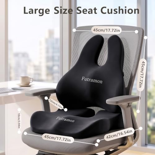 Seat Cushion Lumbar Support Pillow for Office Chair, Car Seat, Desk Chair, Ergonomic Memory Foam Seat Cushion, Office Chair Cushions for Back and Butt, Tailbone & Sciatica Pain Relief Cushion - Image 5