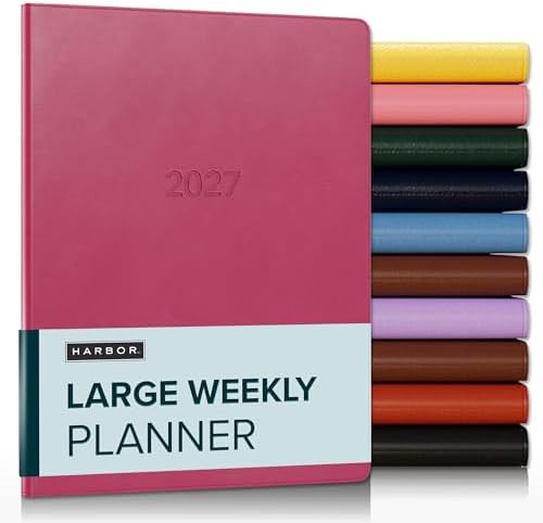 Harbor Large Weekly Monthly Planner 2026-2027 Cambridge Orchid Flower by Harbor