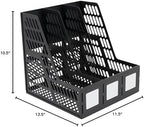 Advantus 3-Compartment Magazine and Literature File, Black (34091) - Image 4