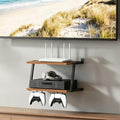 MAHANCRIS Floating TV Shelf, 2 Tier Projector Shelf for DVD Players by MAHANCRIS