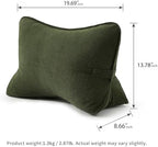 Pat. Pend. Corduroy Ergonomic Lumbar Support Pillow for Sitting Support, Triangle Back Cushion for Sofa, Armchair & Bed, Washable Cover, Avocado Green - Image 5