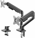 VIVO Dual Pneumatic Arm Ultra-Wide Monitor Mount for up to 35 inch Screens, Holds 26.4 lbs per Arm, Desk Mount Monitor Stand for 2 Ultrawides, Black, STAND-V200O by VIVO