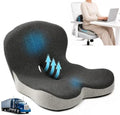 Memory Foam Seat Cushion with Lumbar Support for Office Chair and Car by Unknown