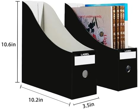 Limitliho 24 Pack Six color Cardboard Magazine Holder for Desk or Shelves - Image 5