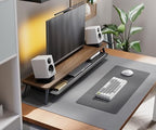 Fenge Dual Monitor Stand Riser, Wooden Desk Shelf with 2-Tier Storage - Image 6