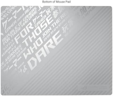 ASUS ROG Moonstone Ace L Glass Gaming Mouse Pad – 19.7” x 15.7”, Ultra-Smooth Matte Tempered Glass for Quiet Ultrafast Glides, Impact/Scratch Resistant, Easy to Clean, Anti-Slip Silicone Base - White - Image 2