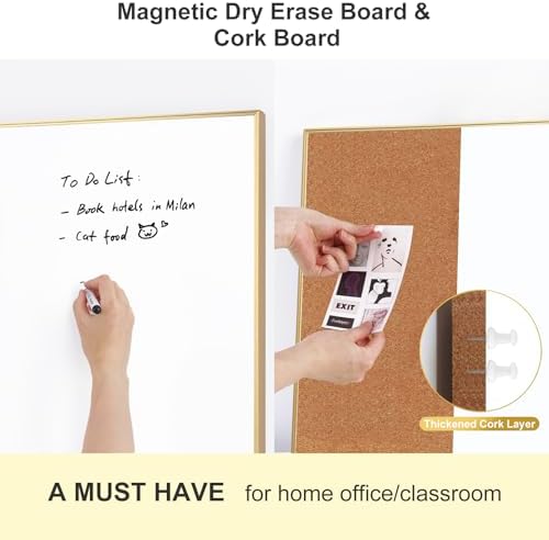 ARCOBIS Dry Erase Cork Board Combo for Wall - Image 2