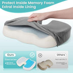 Gel Seat Cushion, Cooling Memory Foam Cushion for Office Chair, Gray - Image 4