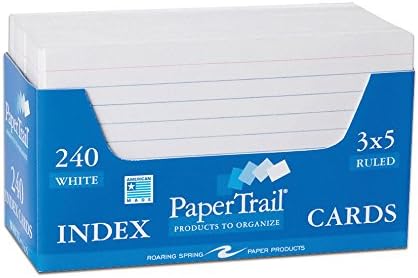 Roaring Spring PaperTrail Ruled Index Cards (240 Count) with Tray, 1 Case (36 Packs) 3" x 5", White - Image 2