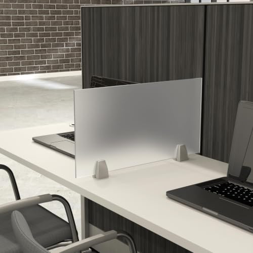 Desktop Acrylic Privacy Screens | 12" High | Clear or Frosted by SKUTCHIDesignsInc