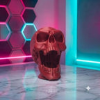Artistic Crânio Stand for Headphones and Video Game Controllers - Gaming Station Organizer and Display - Red by Unknown
