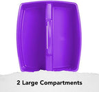 Storex 2-Compartment Large Craft Caddy – Multipurpose Classroom Organizer with Handle, Purple, 6-Pack (00955F06C) - Image 4