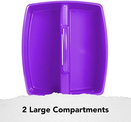 Storex 2-Compartment Large Caddy – Multipurpose Classroom Organizer with Handle, Purple, 6-Pack (00955U06C) - Image 4