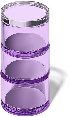 OfficeGoods 3-Tier Stackable Acrylic Holder, Purple with Silver Base by OfficeGoods