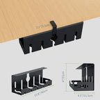 KEEGH Under Desk Cable Management Tray 16 in, Cable Organizer Tray, Black - Image 5