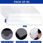 Chinco 60 Pcs Self Adhesive Clear Index Card Pockets,18 x 4 Inches - Image 2