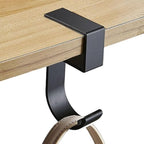 Coat Rack with Hooks Wallet Table - Metal Headphone Clamp,Aluminum Alloy Under Desk Shelf Headphone Holder - Image 6