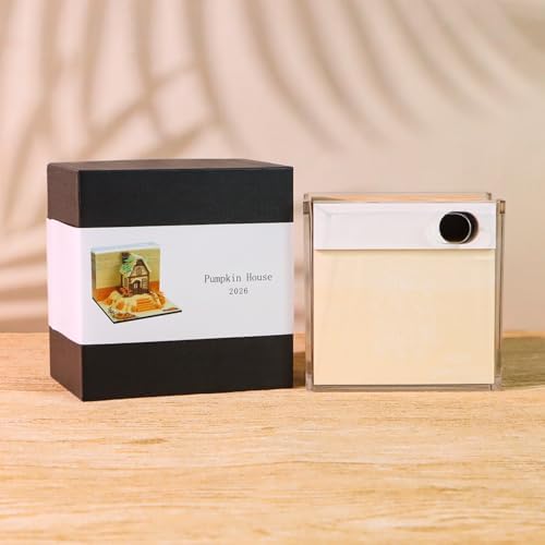 3D Memo Pad, 3D Calendar 2027, Time Piece Calendar, Tear-Off Calendars 2027, 3D Paper Carving Art Memo Pad, Art Carving Sticky Notes for Office Home Gifts Ornaments (Pumpkin House) - Image 5