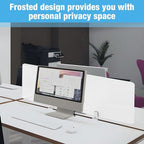 Desk Divider 4 Pcs Desk Privacy Panel 47.2''L x 15.8W'' Office Partitions Frosted Acrylic Panel Pack of 4 Desk Divider Partition with Adjustable Universal Base - Image 3