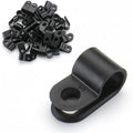 BAOMAIN 1/4-Inch R-Type Cable Clamps, 1000-Pack Black Nylon Wire Management Clips, UC-1 Screw-On Cord Fasteners for Home, Office, and Industrial Use by Baomain