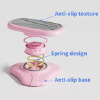 Foot Rest Under Desk ，Ergonomic Foot Stool Under Office Desk - Rocking for Fidgeters，Effectively Relaxes The Leg Muscles，Detachable and Easy to Assemble，2 Pieces Pink - Image 5