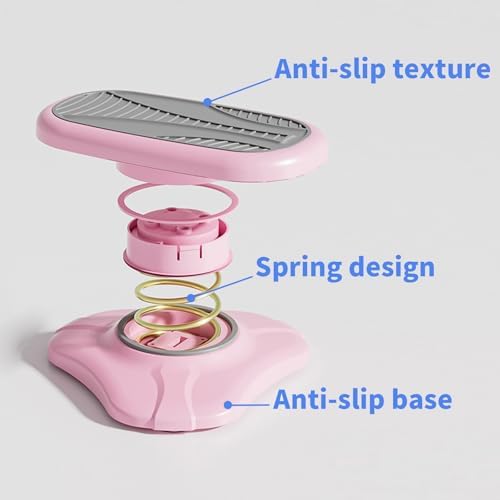 Foot Rest Under Desk ，Ergonomic Foot Stool Under Office Desk - Rocking for Fidgeters，Effectively Relaxes The Leg Muscles，Detachable and Easy to Assemble，2 Pieces Pink - Image 5