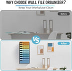 SUPEASY 10-Tier Hanging Wall File Organizer with Hooks, 2 Pack - Image 6