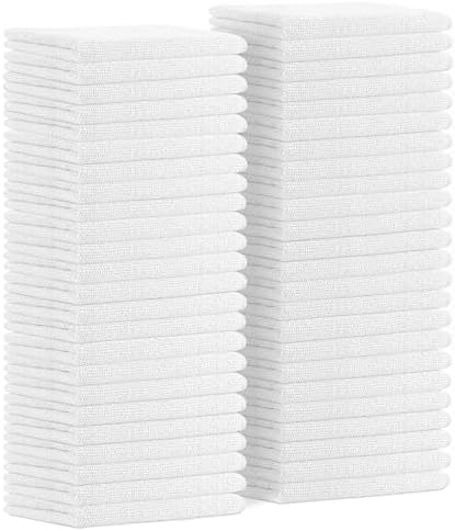 Avalon Towels Microfiber Cleaning Cloths (Value Pack of 48) - Size 16 x 16 Inches, Highly Absorbent Cleaning Rags, Lint Free, Reusable and Washable, Microfiber Towels for Cars by AvalonTowels