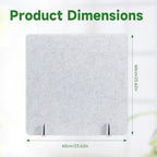 Desk Privacy Panel Acoustic Divider Panel Portable Desk Partition Desk Divider Noise Visual Isolate Table Divider for Student Study Office Library (Gray-6, 23.6" x 23.6") - Image 2