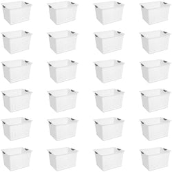 Sterilite Deep Ultra Basket, Open Top Plastic Storage Organizer, 24-Pack by Sterilite